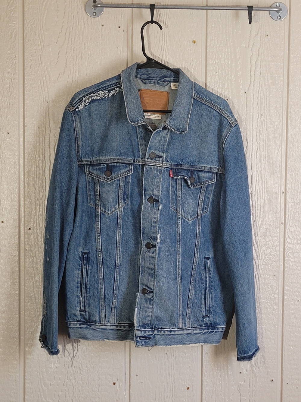 Levi's Blue Deconstructed Denim Jacket